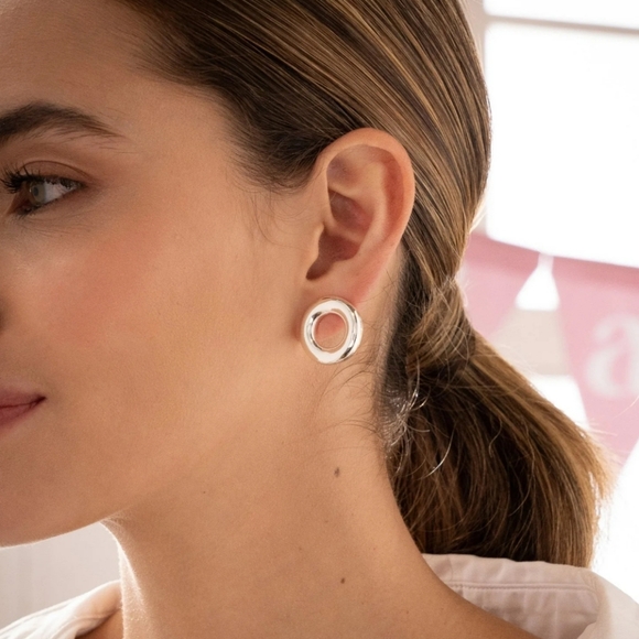 Glamorous Circle Earrings by LanMar - Picture 2 of 7